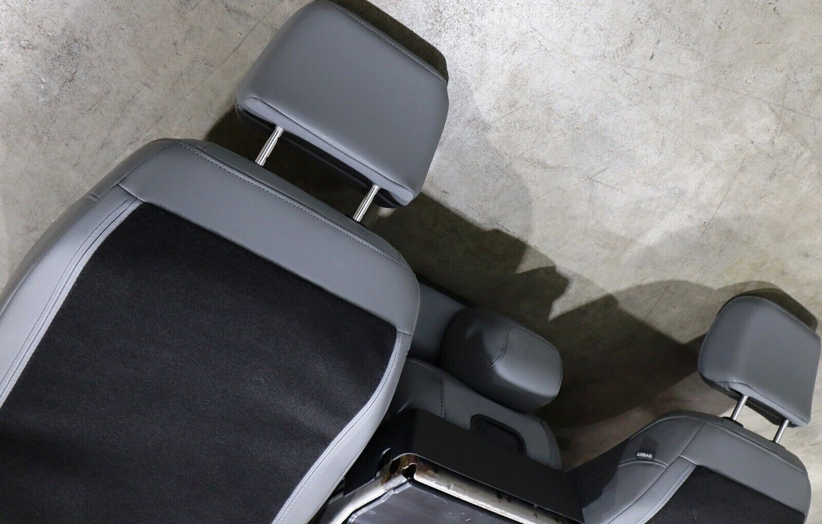 FORD F250 F350 SUPER DUTY FRONT VINYL GRAY BUCKET SEATS NEW GREY SET KIT OEM