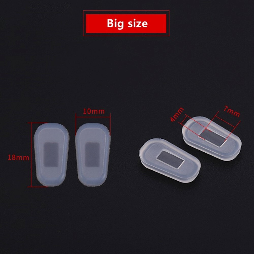 Nose Pad Covers SlipOn Eyewear Comfort Soft Silicon Large 1pr Clear 18mm