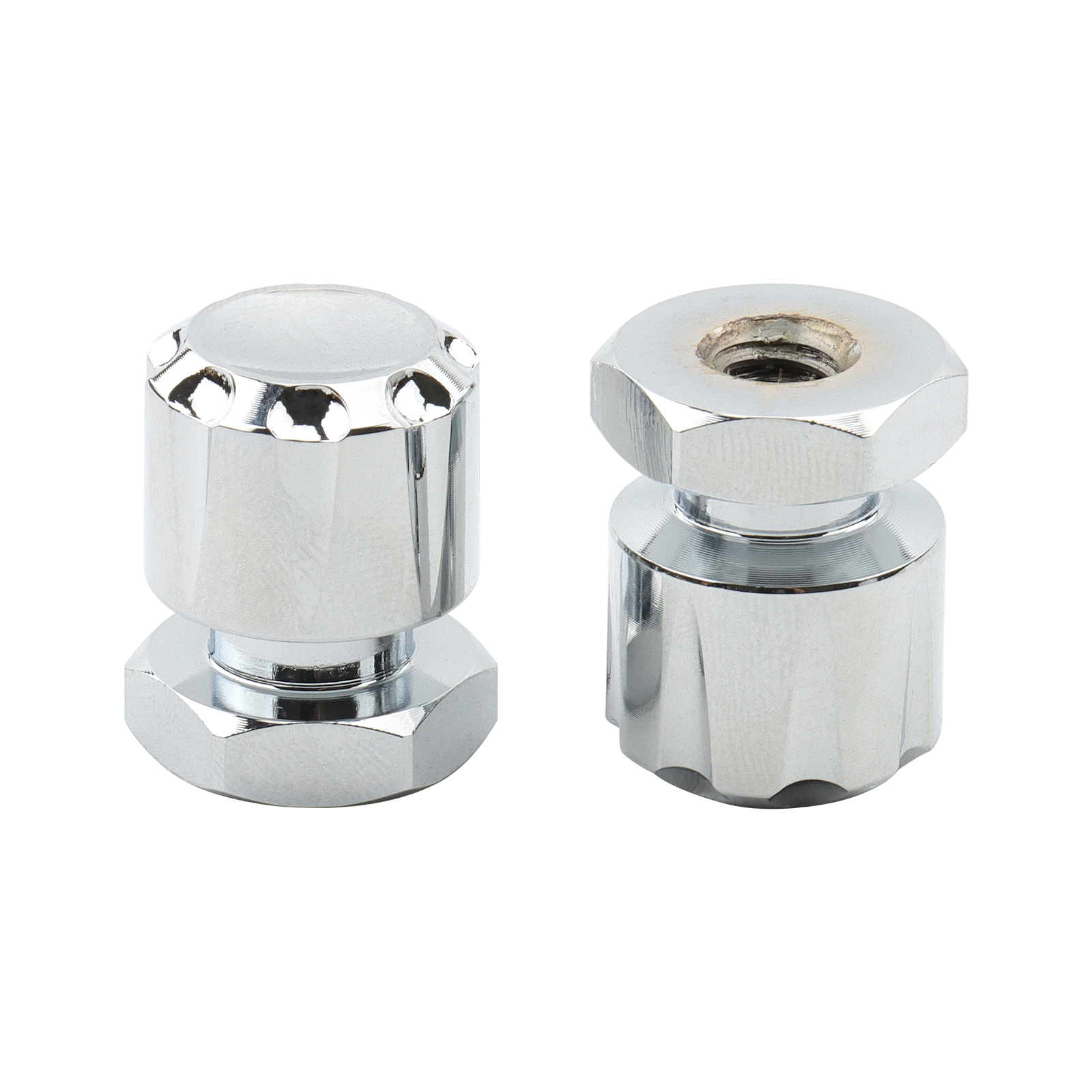 Chrome 2xSolo Mounting Nuts Seat Bolts For Harley Road King Street Glide Softail