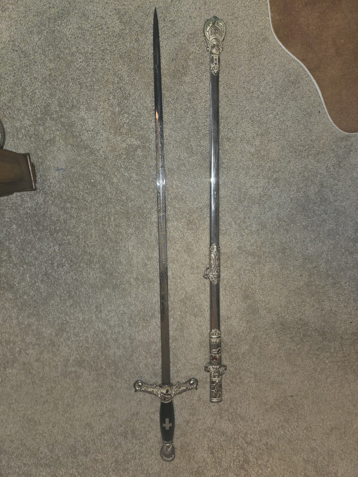 Templar Knights Antique Masonic Freemason Fraternal Sword Saber Molilley & Co