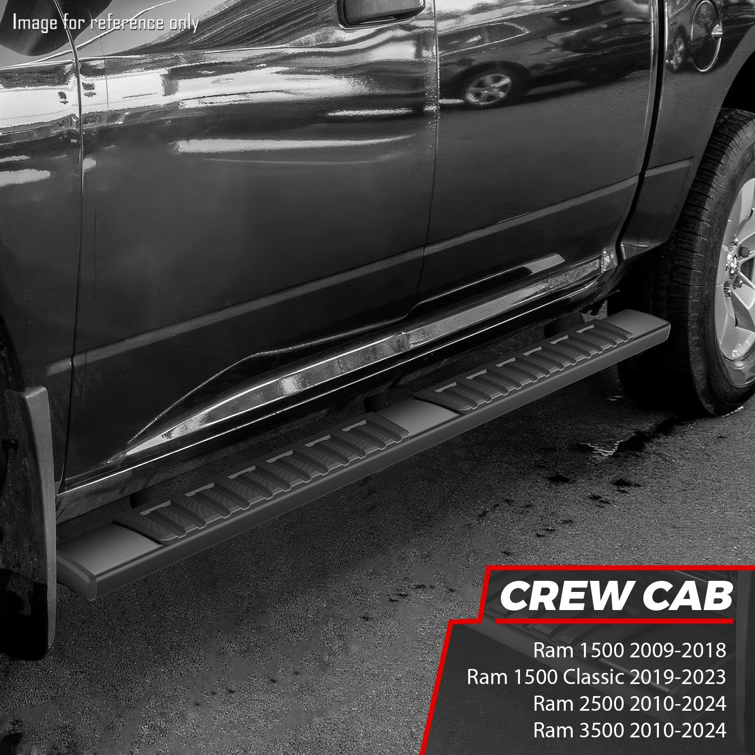 For 2009-2024 Ram 1500 2500 3500 Classic Crew Cab 6" Step Bar Running Boards