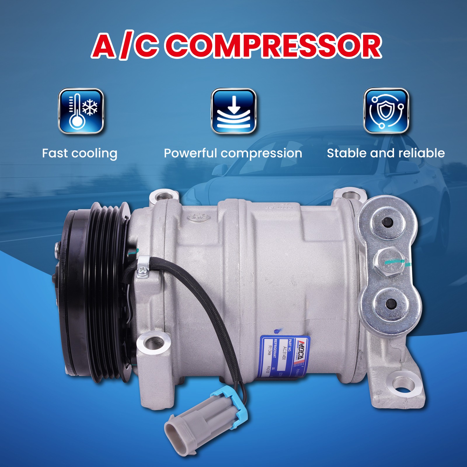 A/C Compressor for GMC Sierra Yukon Chevrolet Tahoe Silverado Suburban V8
