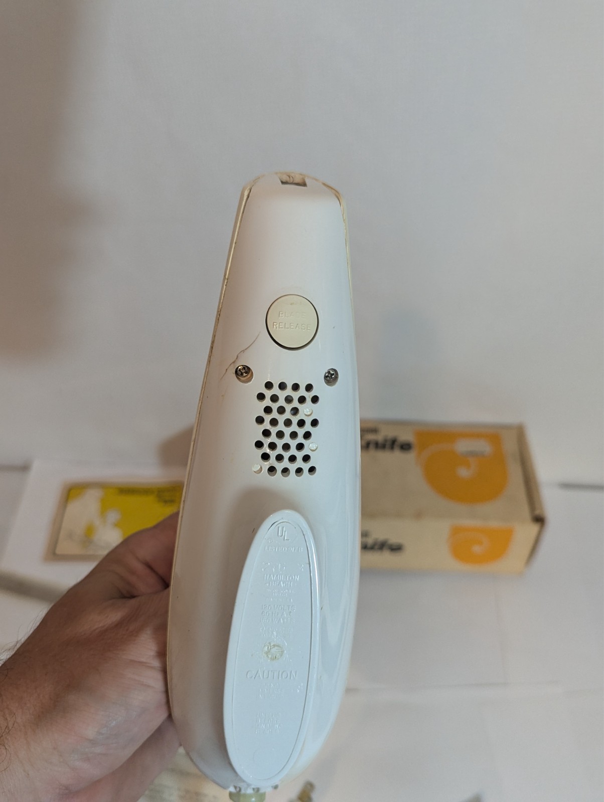 VTG Electric Knife Hamilton Beach Scovill 275W w Box & Papers Blades Tested VG+