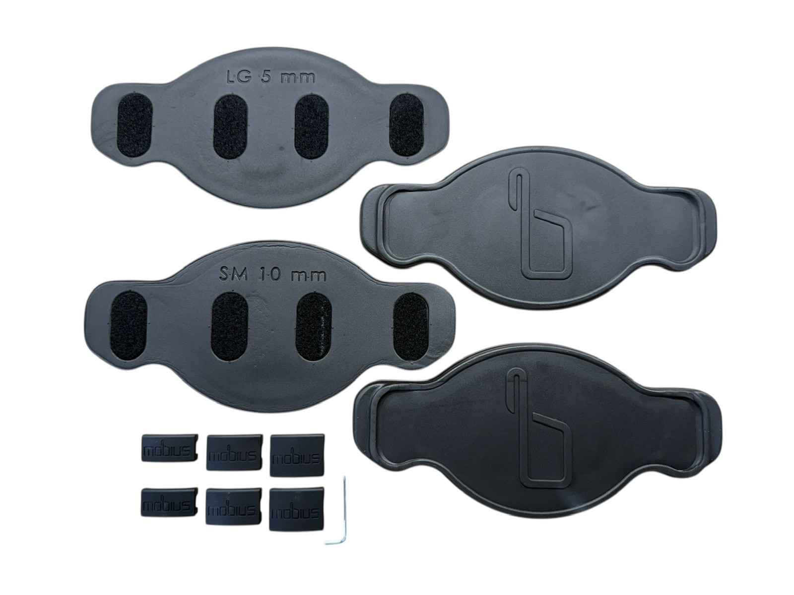 Mobius X8 Pair Knee Braces Large Storm Grey Dirt Bike MX ATV - OPEN BOX ITEM -