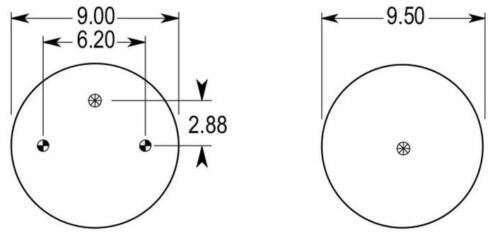 Pair of Air Spring Bag for Peterbilt Replace 02456 06746 , W01-358-9069 1R12-069
