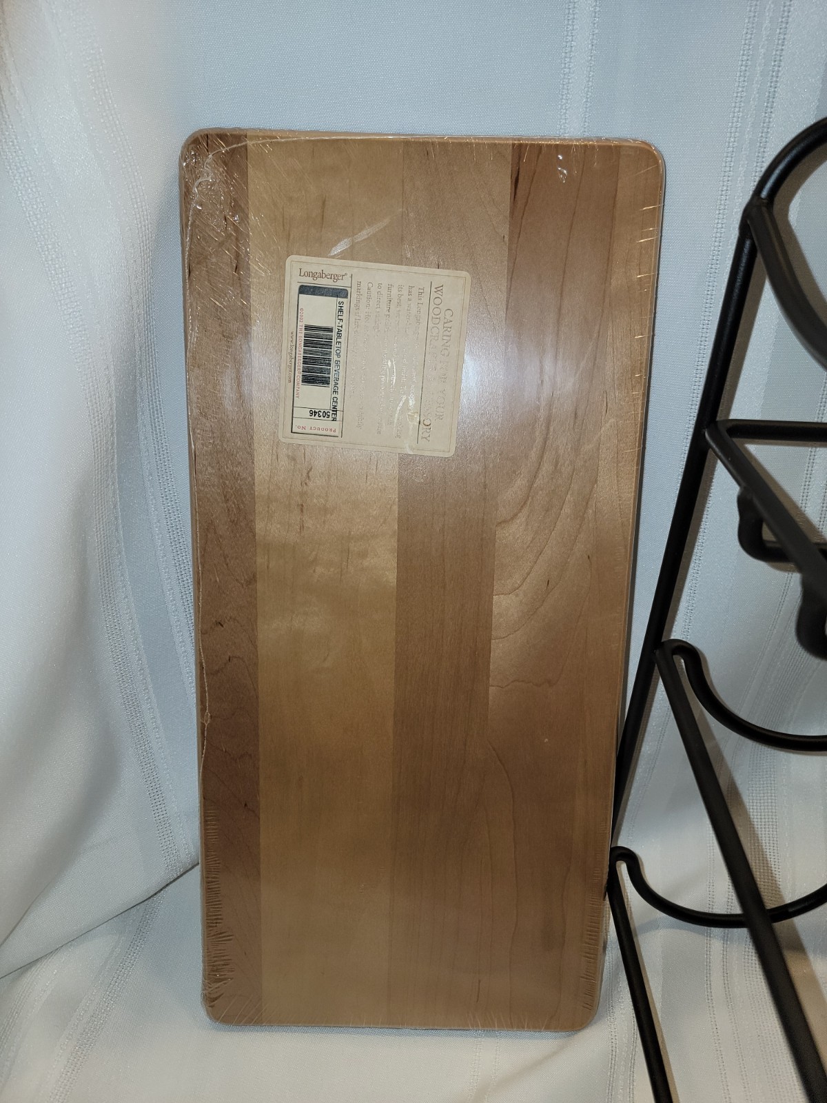 LONGABERGER Wrought Iron Wine Rack Beverage Center NEW Woodcrafts Shelf sealed