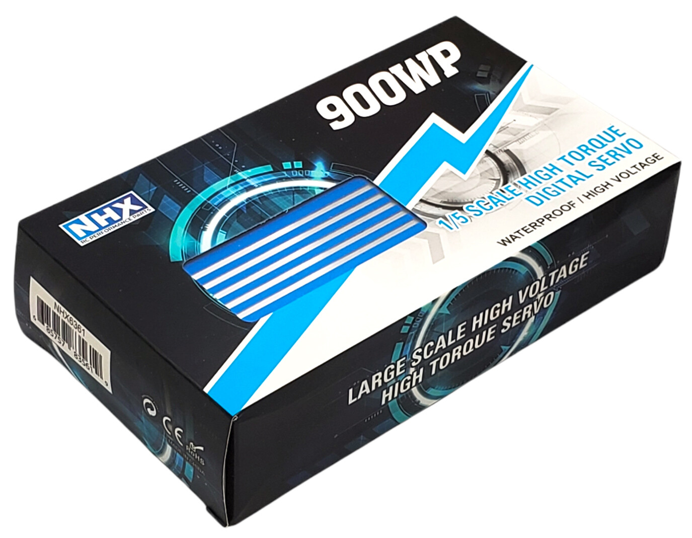 NHX RC 900WP 1/5 1/6 Waterproof 900 oz/in Torque Copper/Steel Gear HV Servo