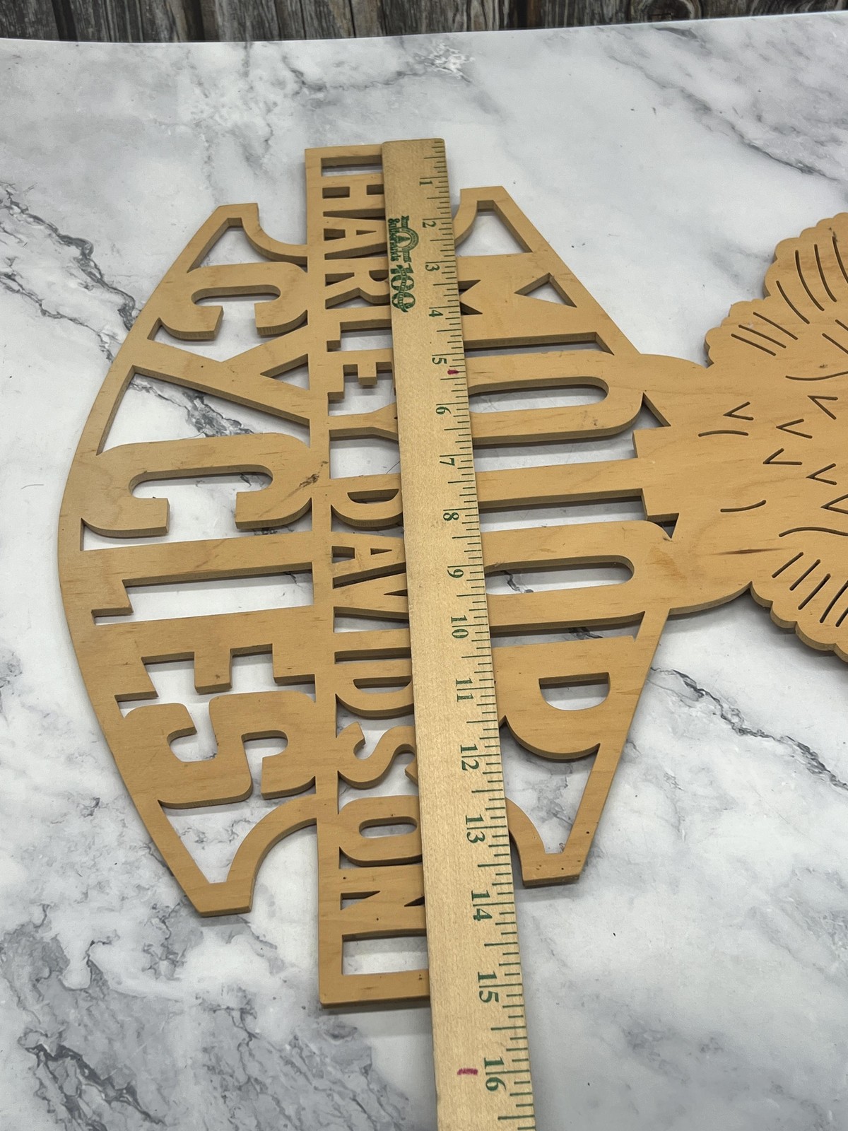 Harley-Davidson Motor Cycles Eagle Logo Wood Wall Art Sign Plaque Garage Decor