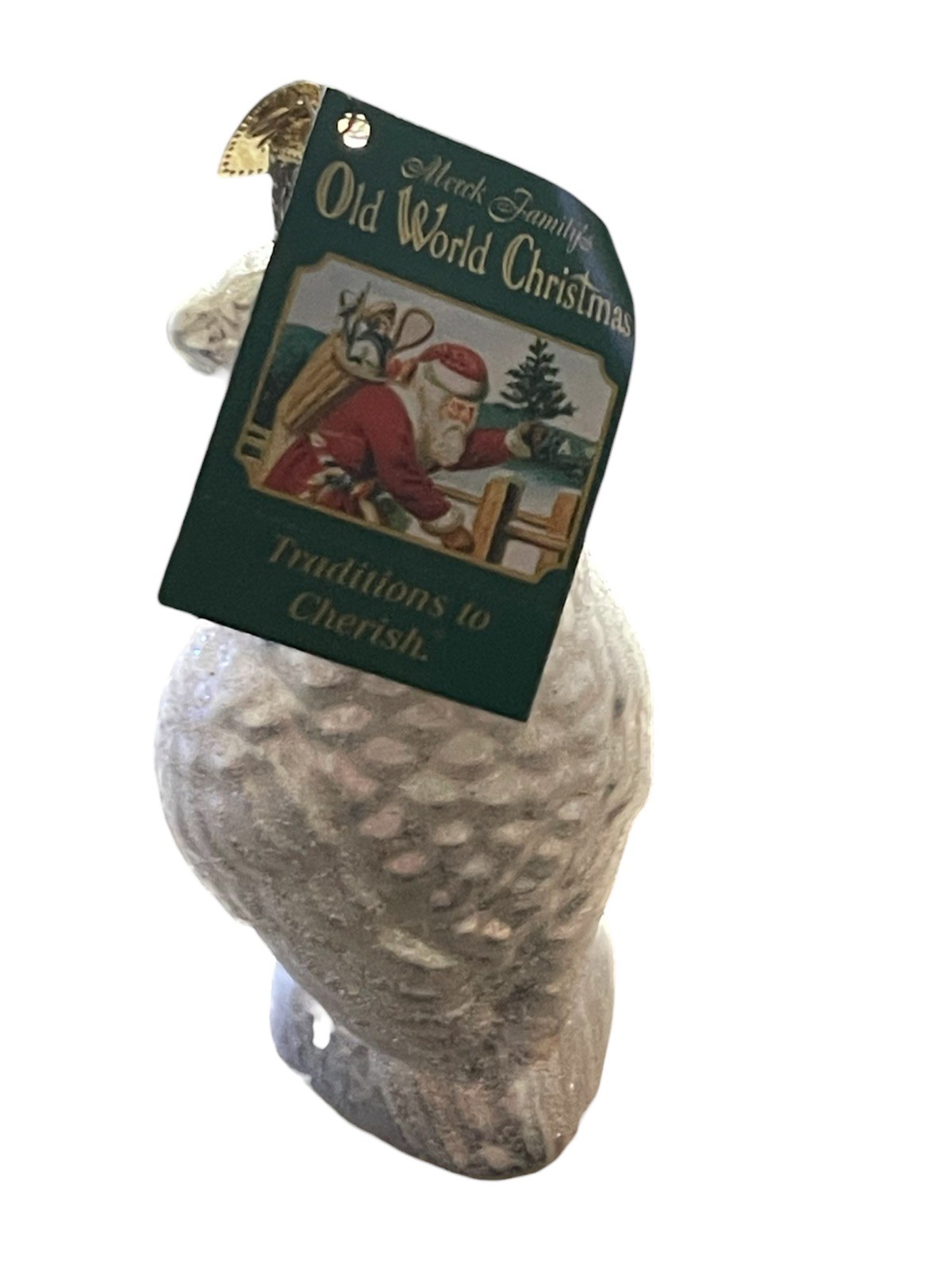 2001 Merck Family Old World Christmas The Glass Snowy Owl Ornament