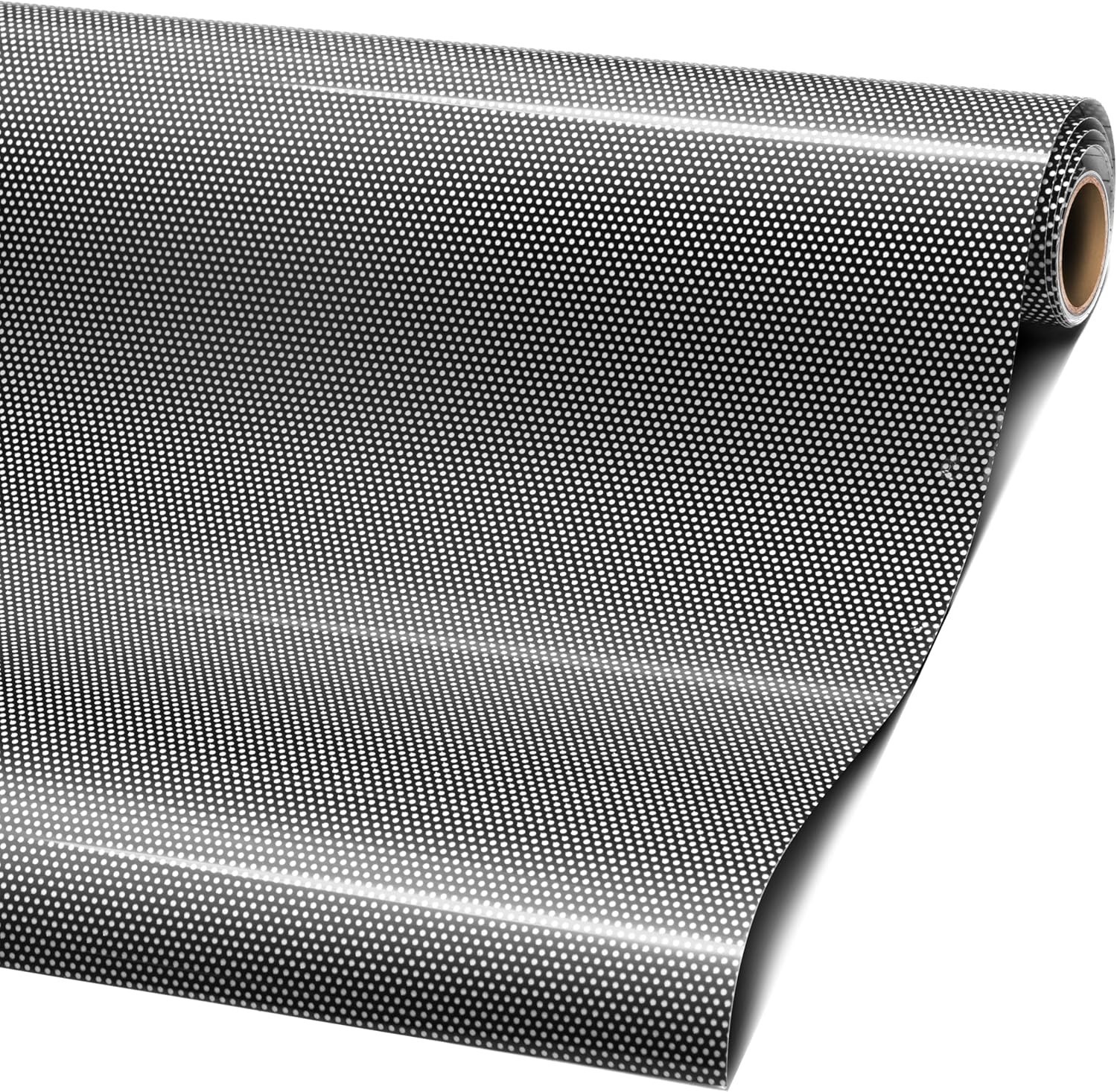 Black Perforated One-Way Vision Vinyl Automotive Window Wrap Roll (1.5ft x 4ft)