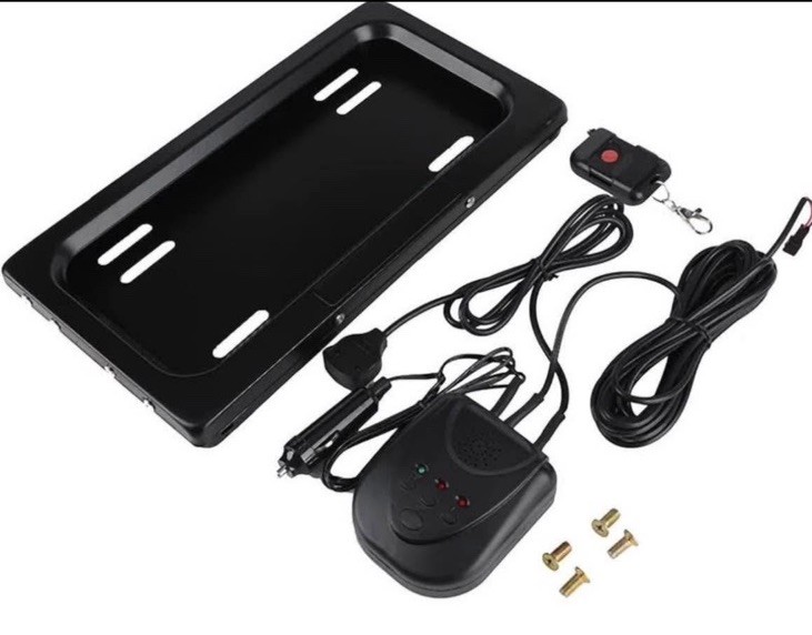 License plate holder (with rain cover)