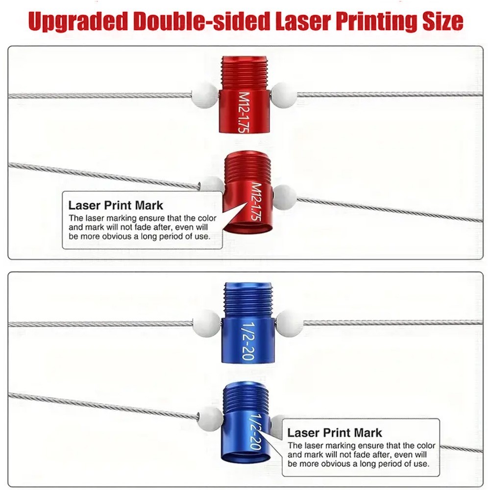Nut and Bolt Thread Checker Inch & Metric Thread Gauge Nut and Bolt Size Gauge N