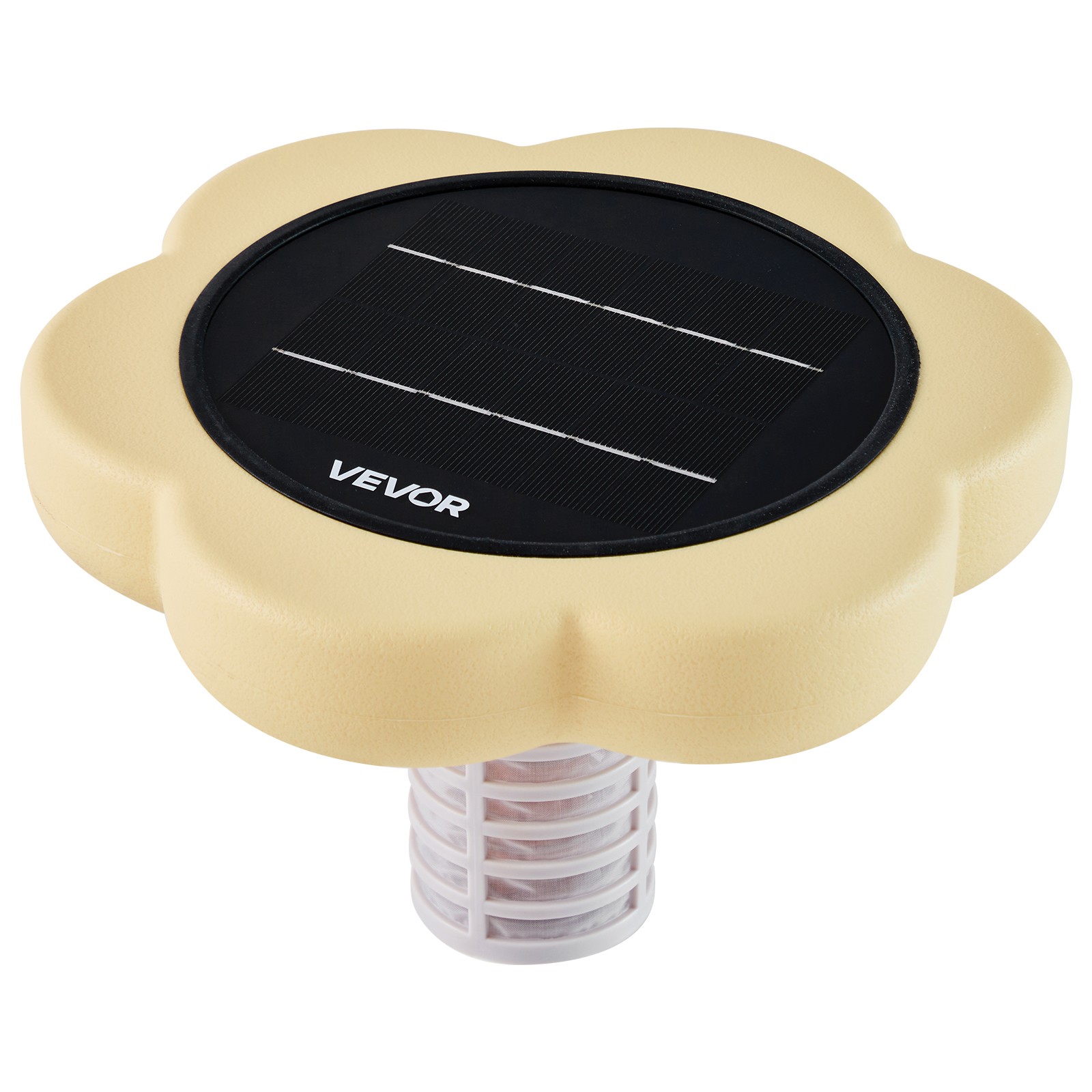 VEVOR Solar Pool Ionizer Petal Copper Pool Ionizer Up to 45000 Gal Yellow