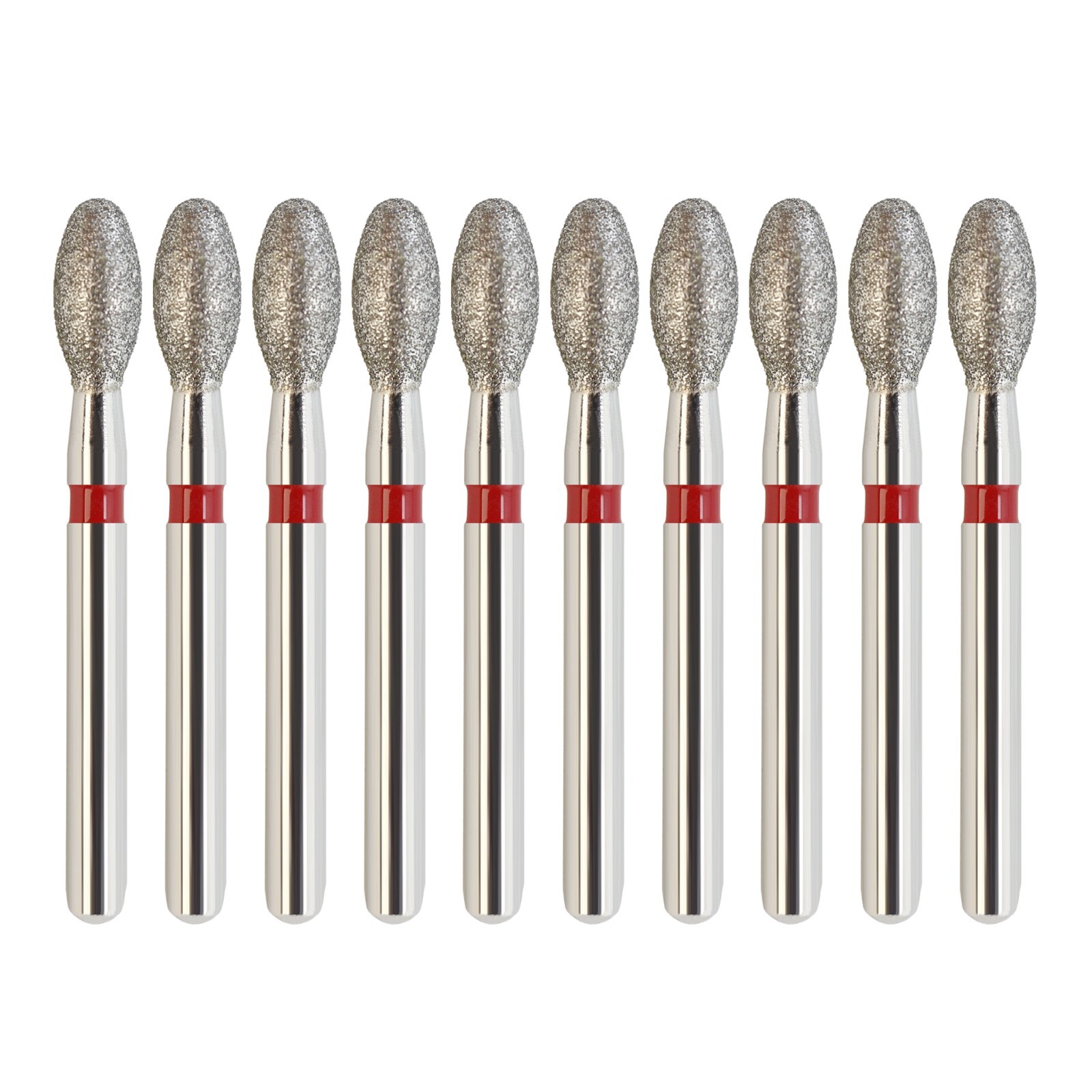 Multi-Use Football Diamond Burs FG 379/023F Egg Fine Grit Red Friction Grip FG