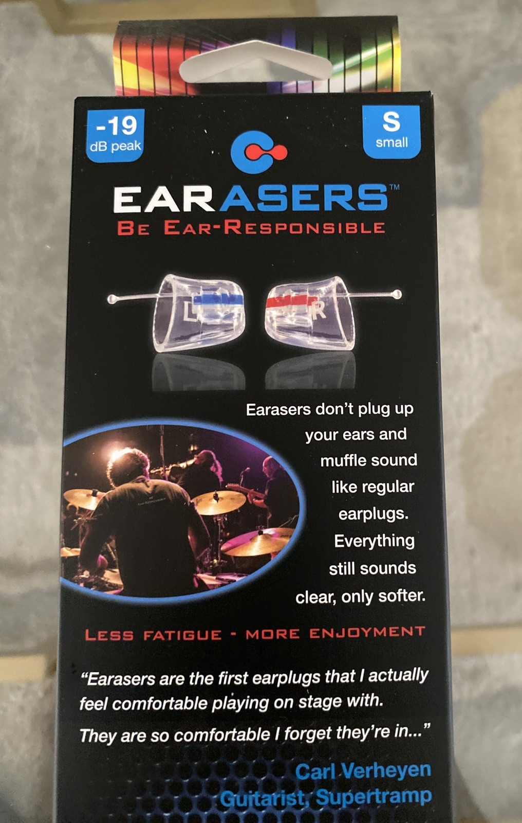 Earasers Musicians Plugs for Musicians and Concert goers - Small