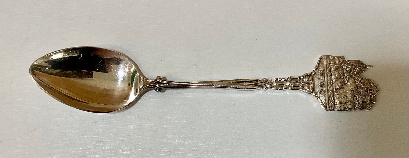 Rheinfall (Rhine Falls) Switzerland Swiss - Silver Plated Souvenir Spoon 1960s