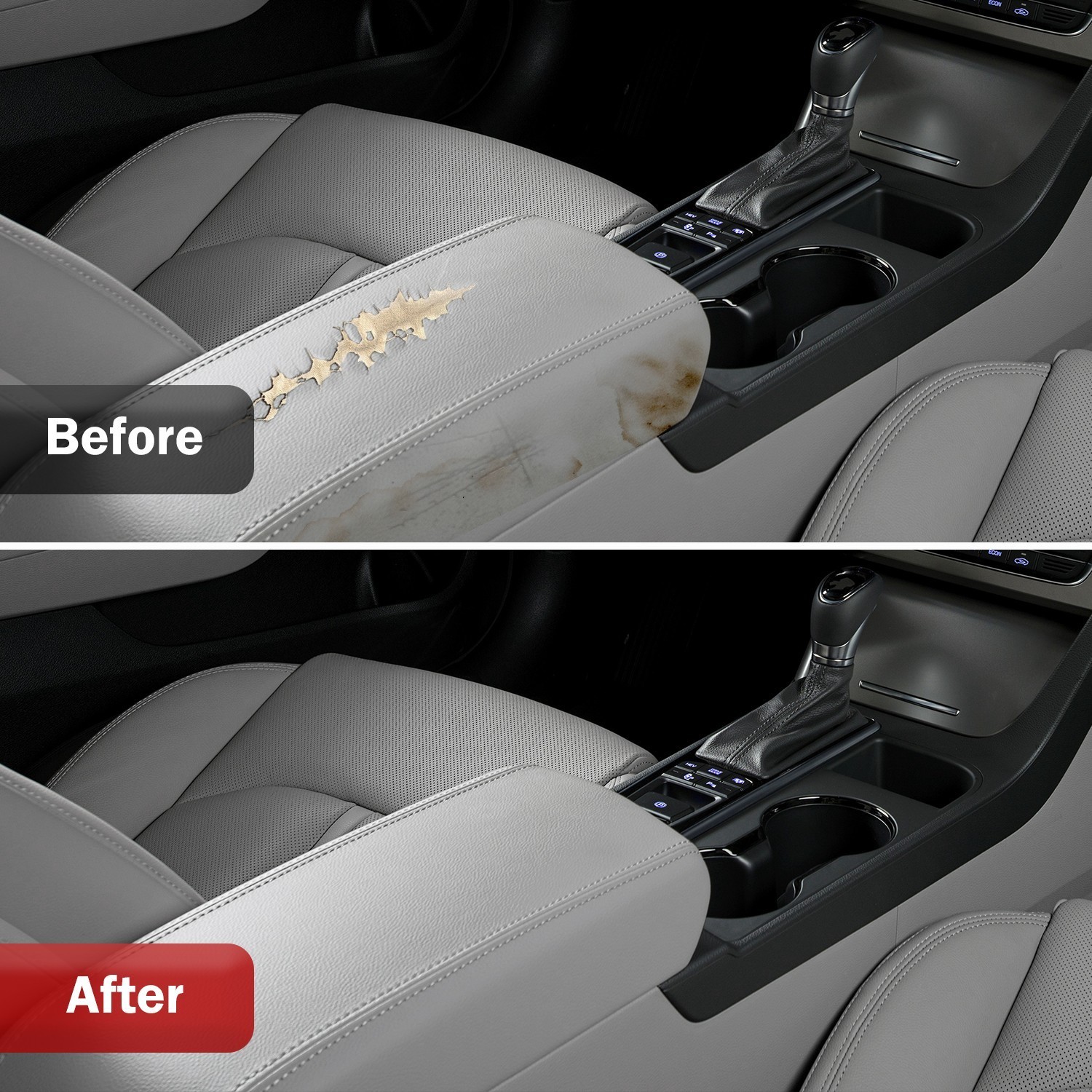 Fit 2015-2019 Hyundai Sonata Middle Console Arm Rest Lid Armrest Covering Gray