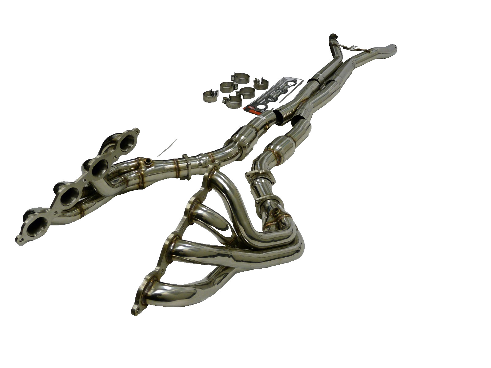 OBX Stainless 14-19 Chevy Corvette C7 6.2L Long Tube Manifold Green Catted XPipe