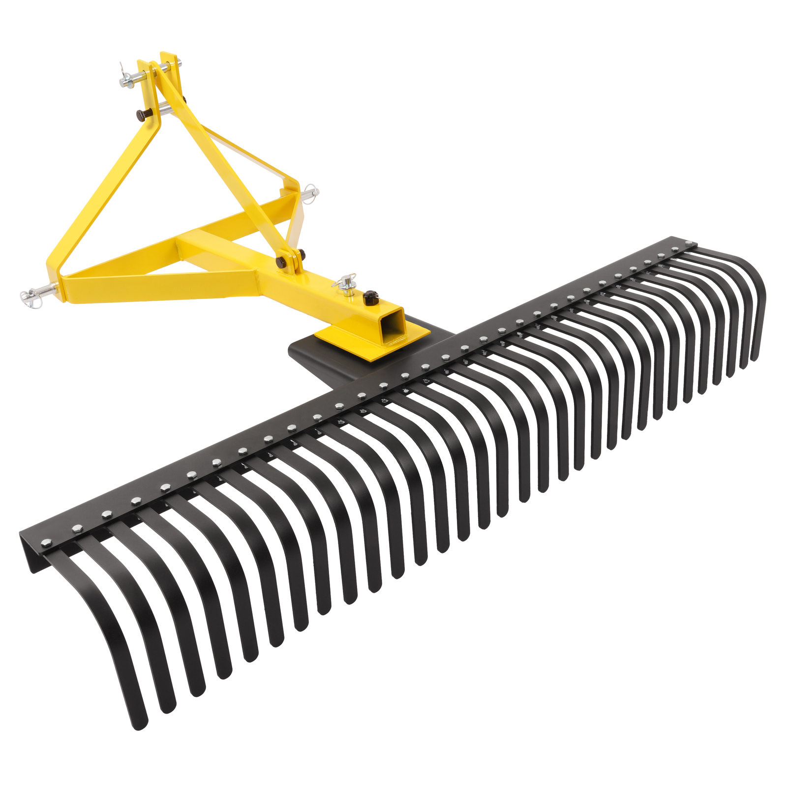 3-Point Landscape Rock Rake Garden Tool 5 FT 360° Rotation For Tractors Hookup