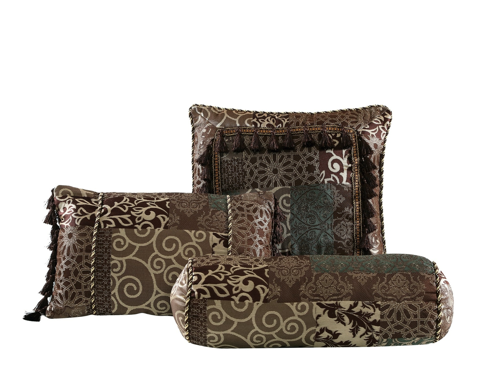 Amelia 9-Piece Rustic Jacquard Woven Floral Patchwork Comforter Bedding Set