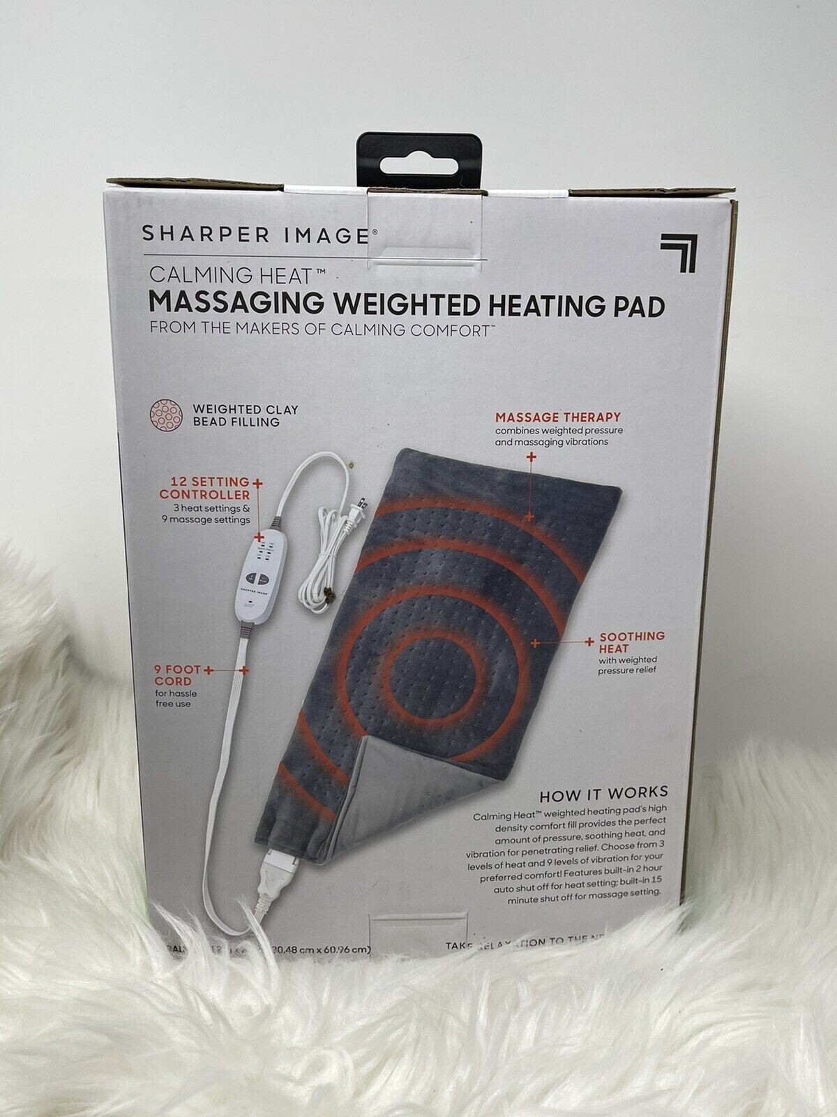 Electric Heating Pad w/ Massaging Vibrations sharper image (BULK ) 12x24 inch