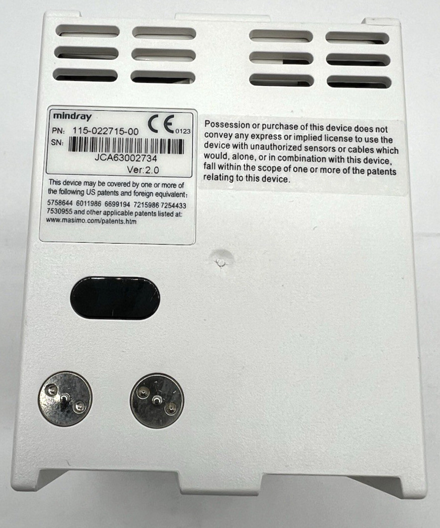 Mindray 115-022715-00 MPM-2 Platinum Module ECG, Masimo SpO2, NIBP, IBP, Temp