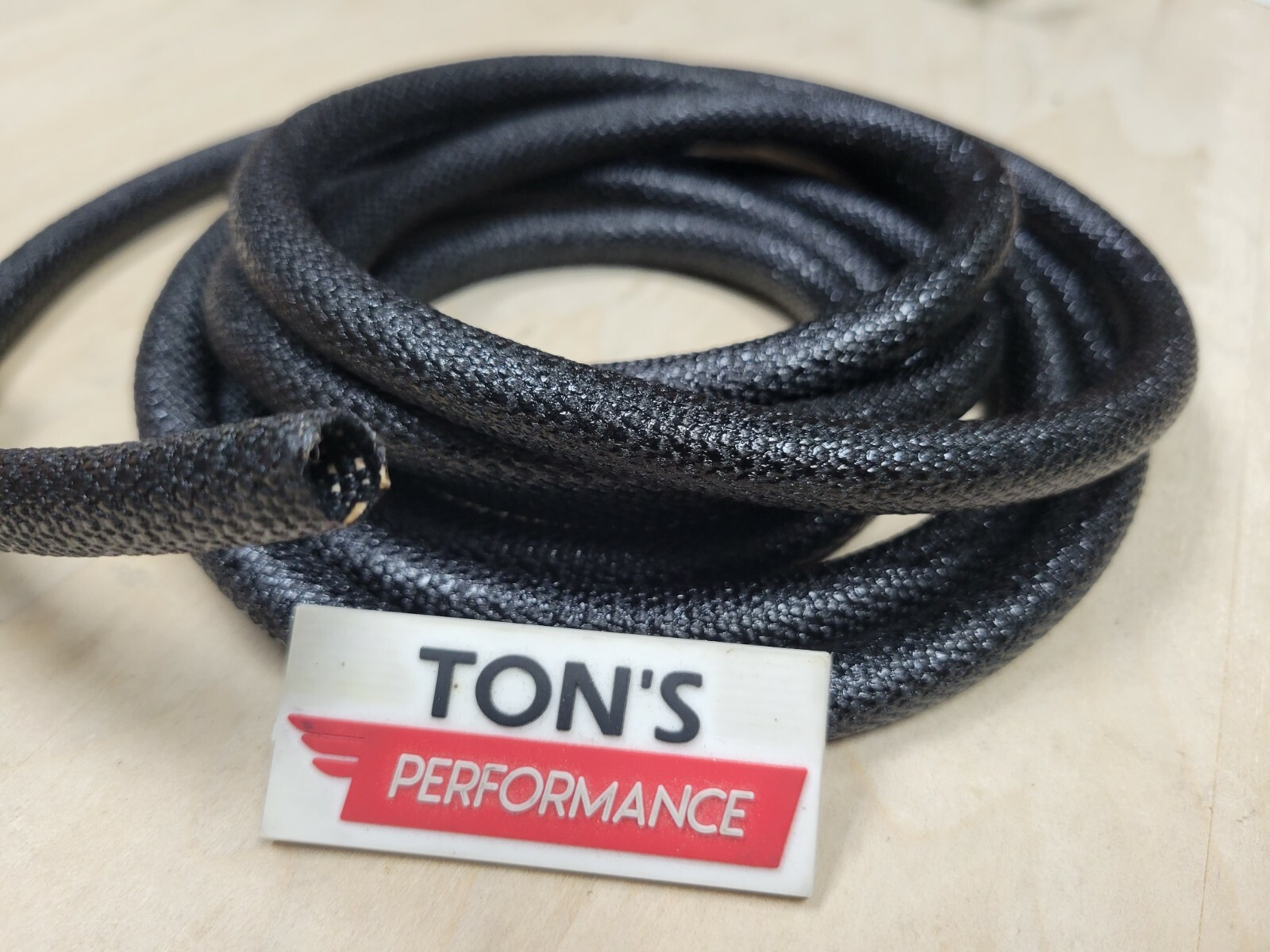 10 feet 5/16" I.D. ASPHALT CLOTH WIRE LOOM ORIGINAL RESTORATION CONDUIT VINTAGE