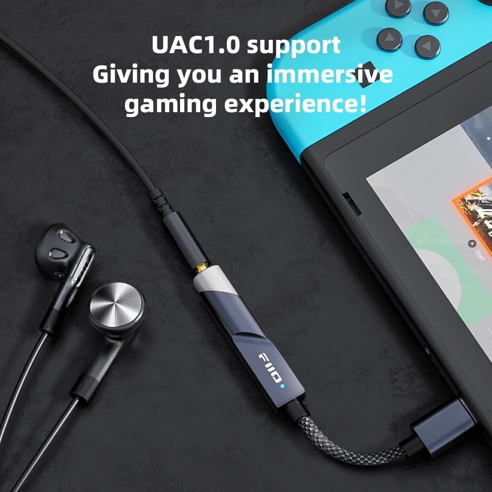 FiiO KA11 USB C to 3.5mm Audio Adapter 32bit/384KHz USBDAC Amp( Silver, Type-C )