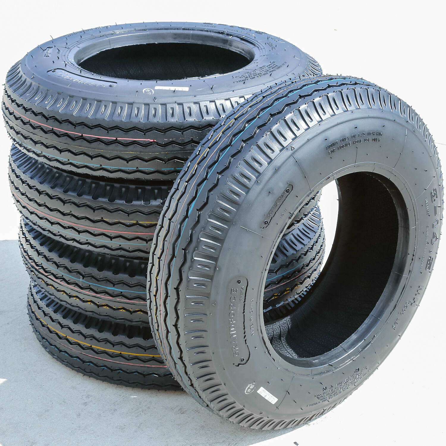 2 Tires Grandforce GF704 ST 8-14.5 Load G 14 Ply Mobile Home Trailer
