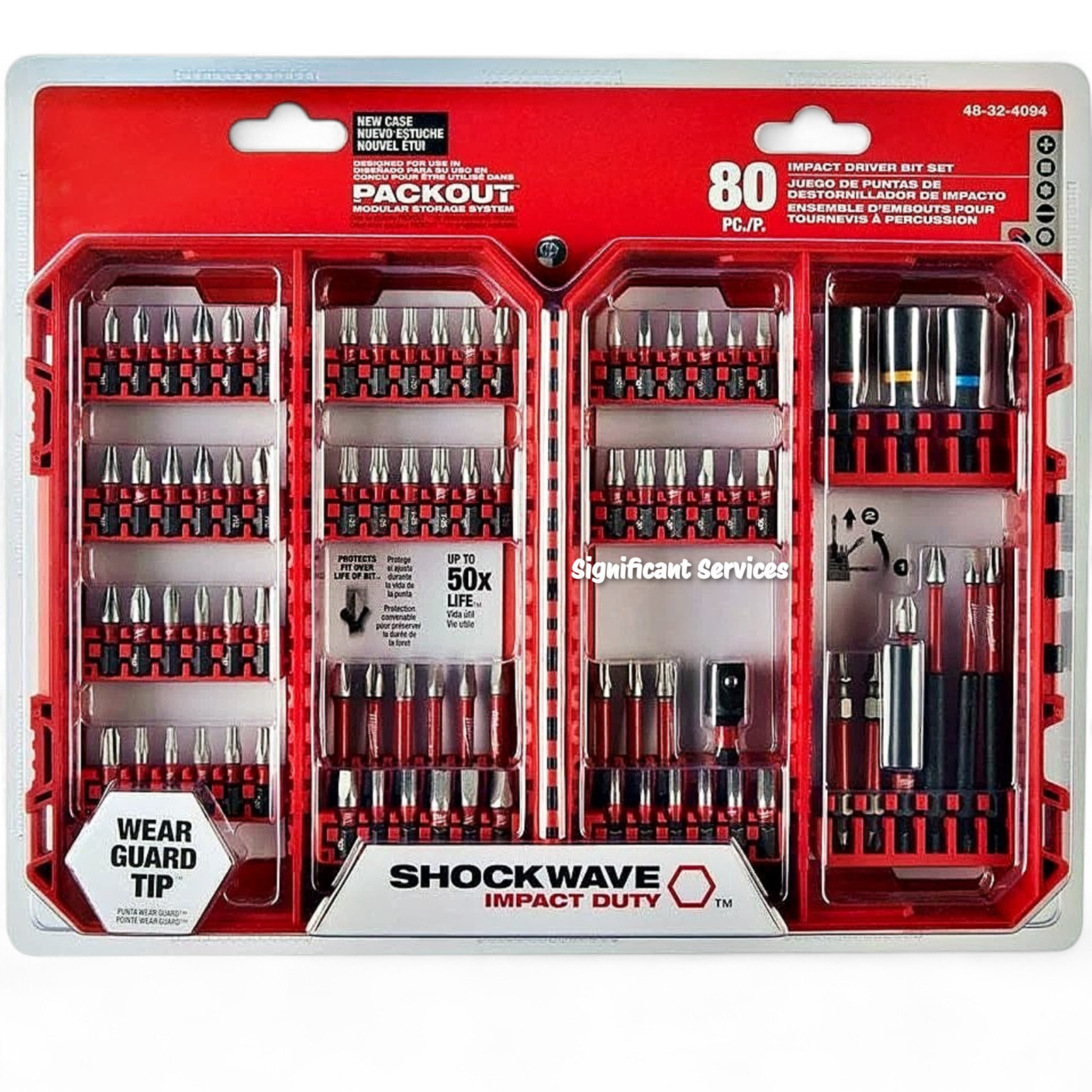 New Milwaukee Tool 48-32-4094 80 Pc. Shockwave Impact Duty Driver Bit Set