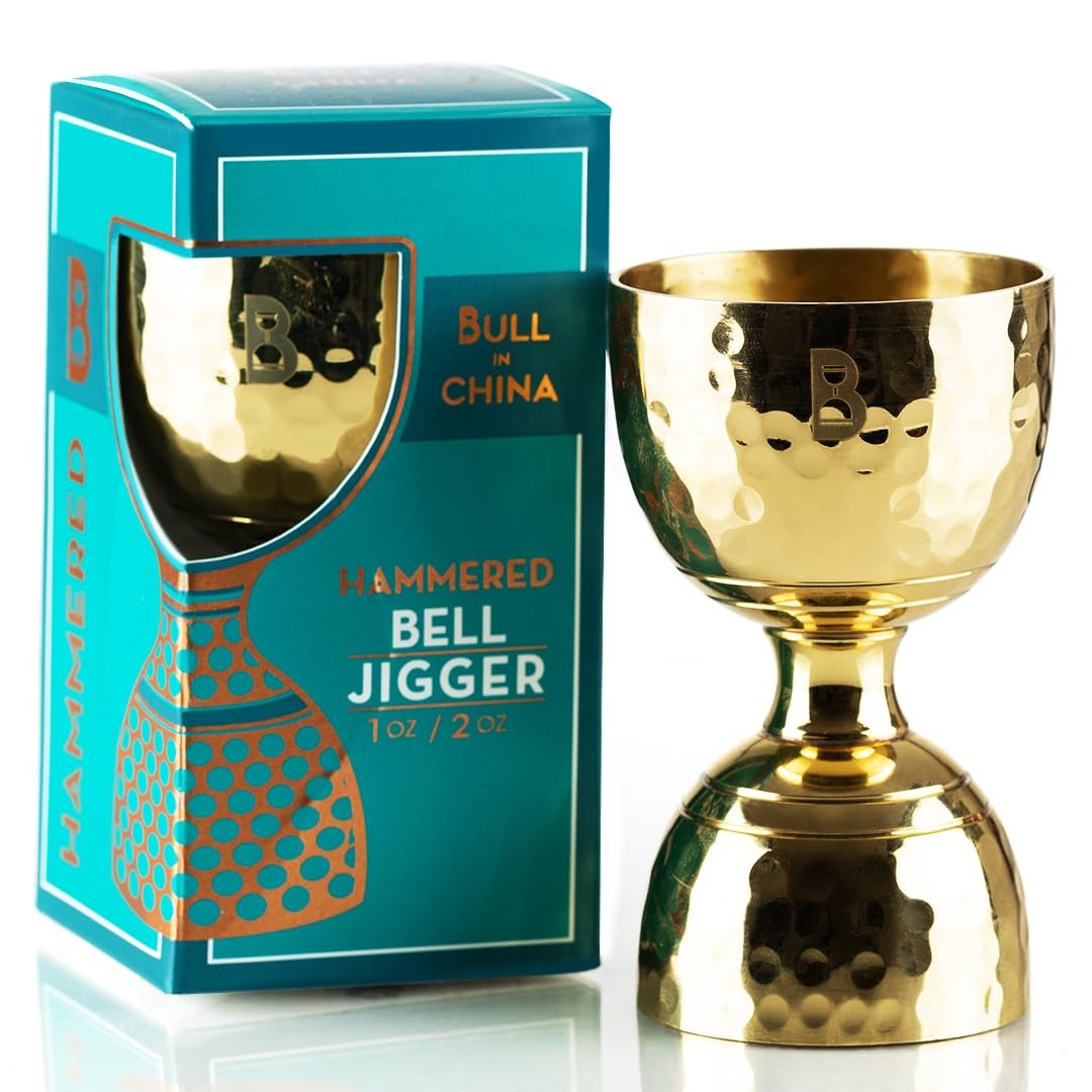 Hammered Bell Jigger by Bull In China - Premium 100% Bell, Brass