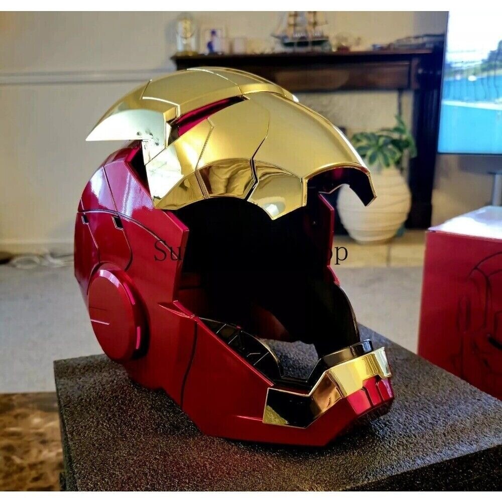 Autoking Iron Man MK5 Gold Electronic Helmet Mask with Voice Activation