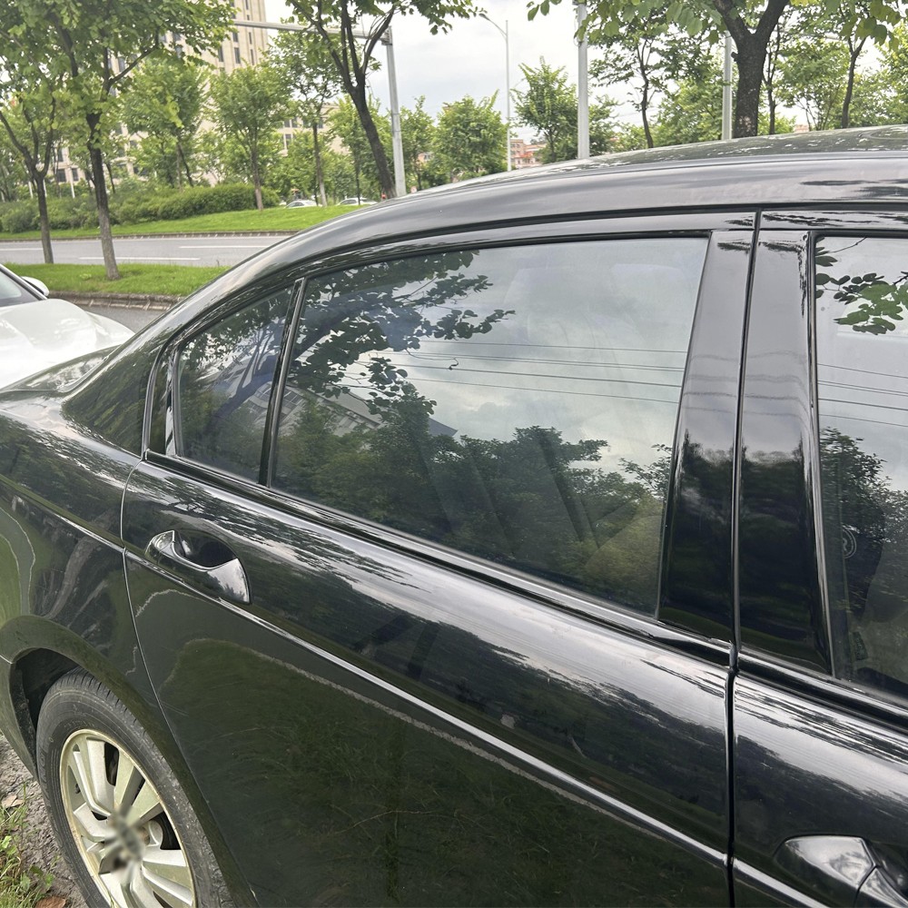 Glossy Black Chrome Delete Window Trims For Honda Accord 2008-2013