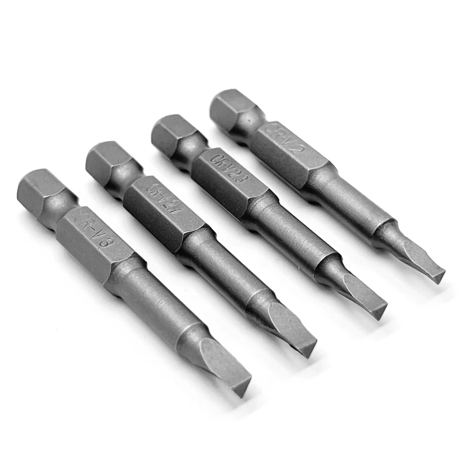 4 pcs OHIY Triangle Drive Screwdriver Insert Bit Set CR-V Steel 2in Long Shank