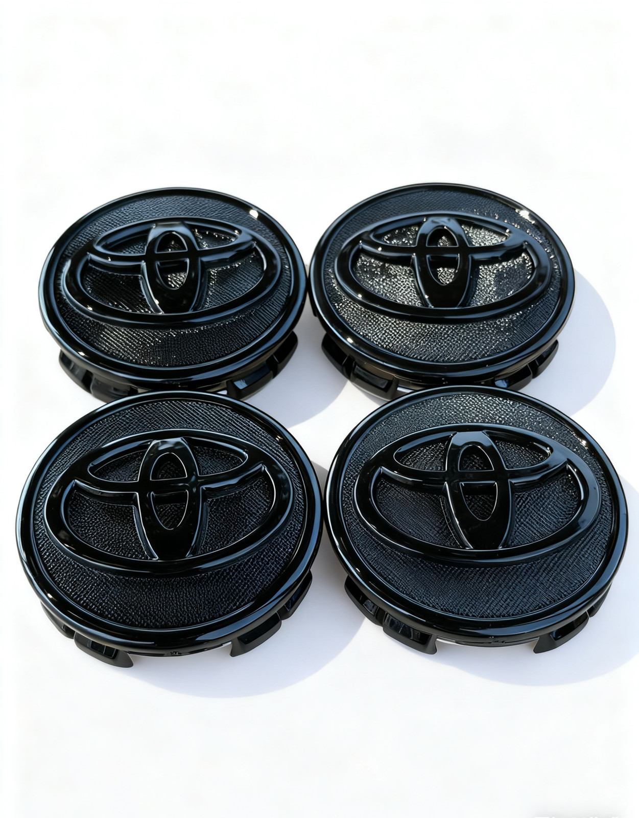 4 X Wheel Center Hub Caps Gloss Black Emblem 57mm Fit For Toyota Prius Corolla💎
