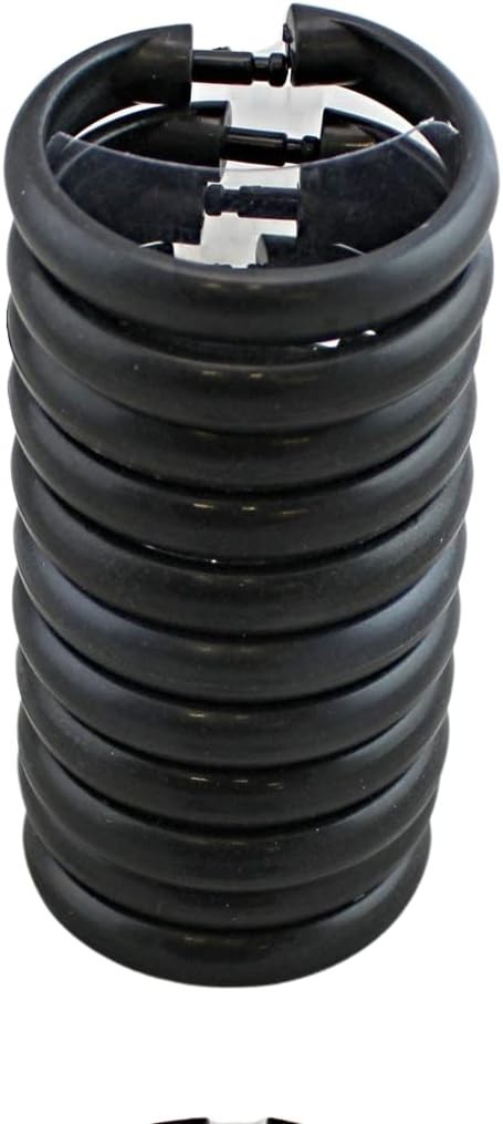 12 Plastic Shower Curtain Rings O Hooks Snap Lock Fits Standard Rod