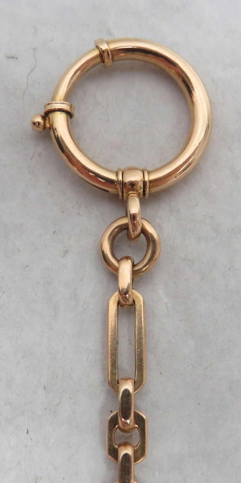 ANTIQUE 18K GOLD SWEDISH CRAFTED 19 GRAMS 10.5" POCKET WATCH CHAIN