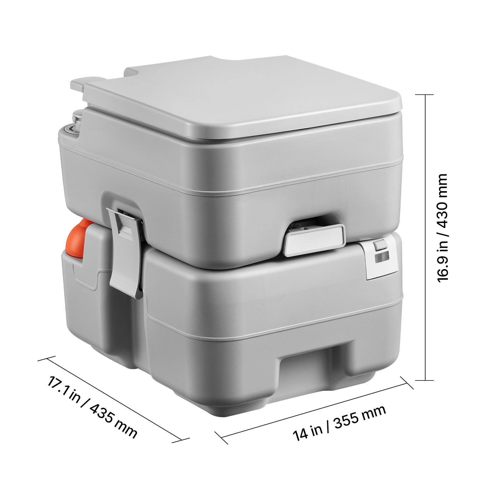 Uimoso Portable Outdoor Toilet with 5.3 Gallon Flush for Camping and Hiking