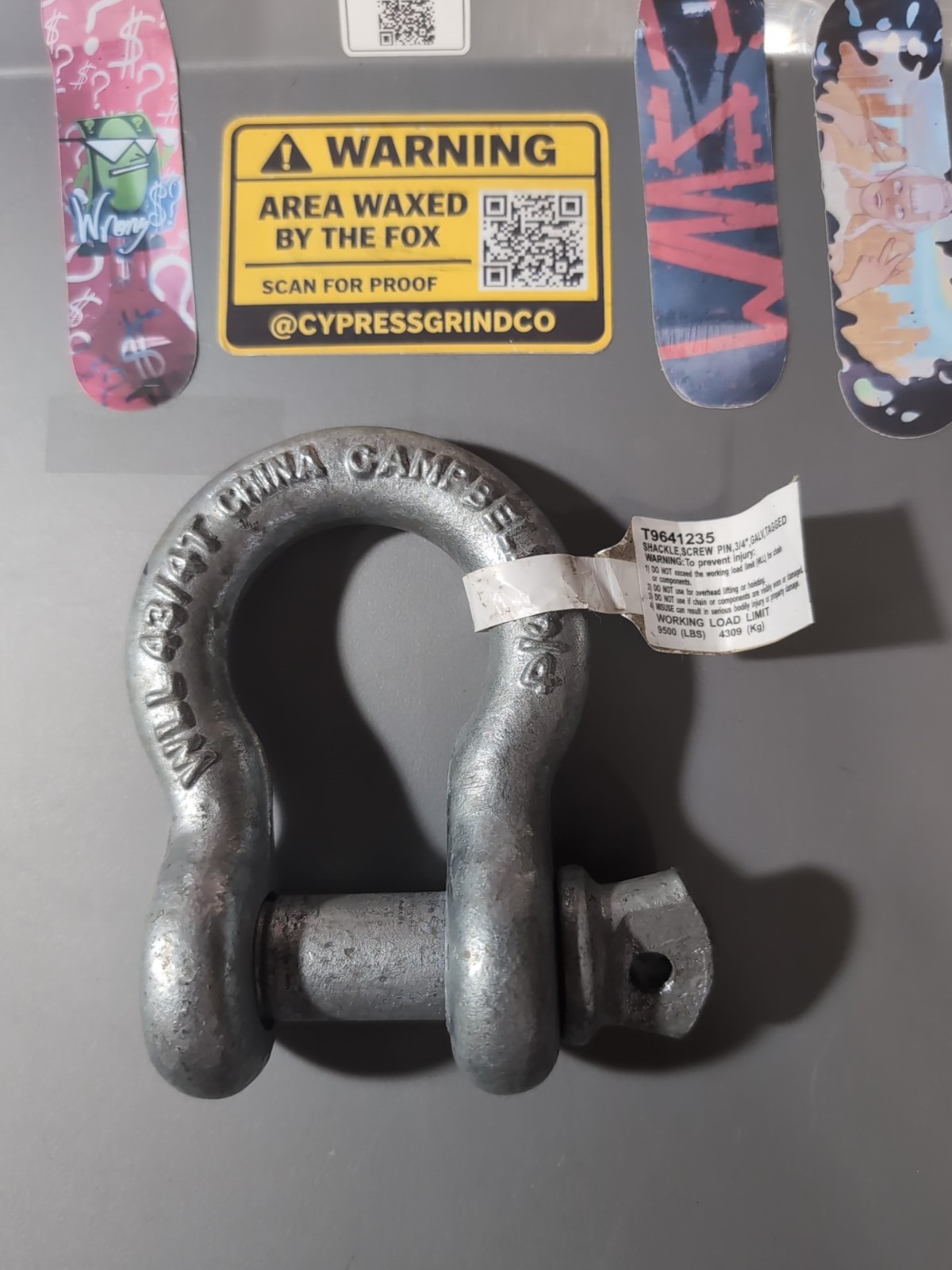 Campbell 3/4 In Forged Steel Screw Pin Anchor Shackle T9641235 Campbell WLL 4.75