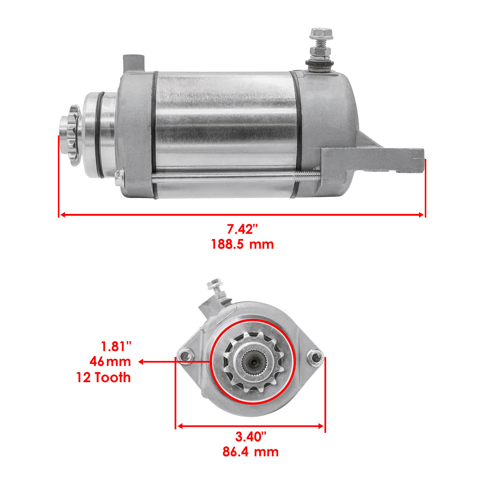 Starter for Kawasaki EX500 Ninja 500 1988 1989 1990 1991 1992 1993 1994-2009