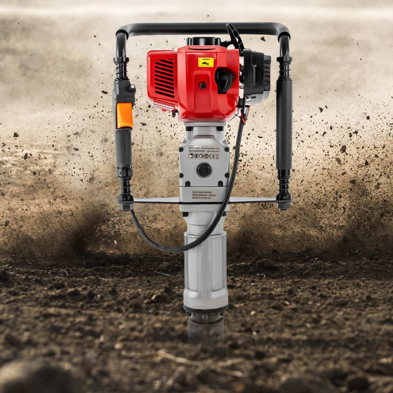 52CC Gas Powered T-Post Driver 2.3HP Fence Farm Push Pile Gasoline Engine Kit