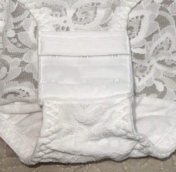 NWT Womens White Lace Bali Body Briefer One Piece Bra Bodysuit Size 38DD