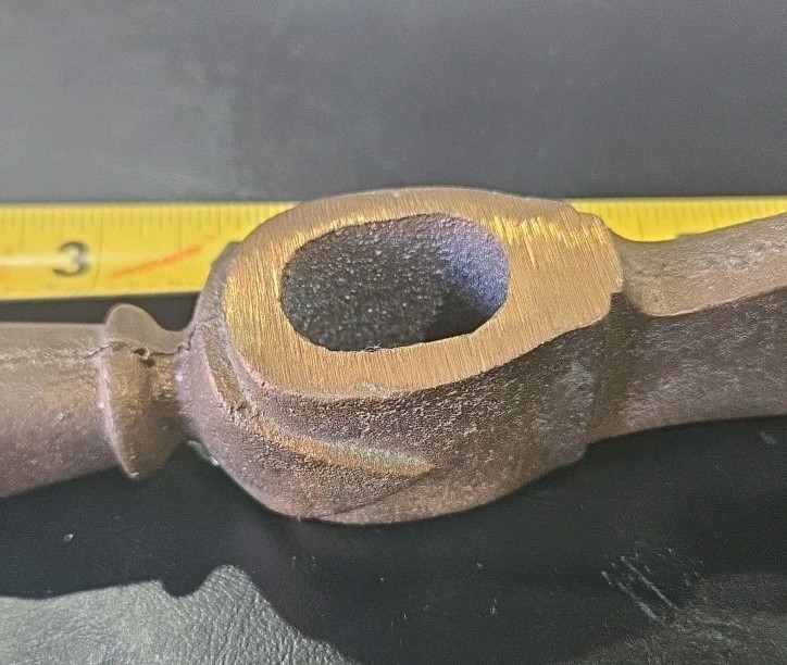 Vintage Tomahawk Ax / Axe Pipe Head Brass