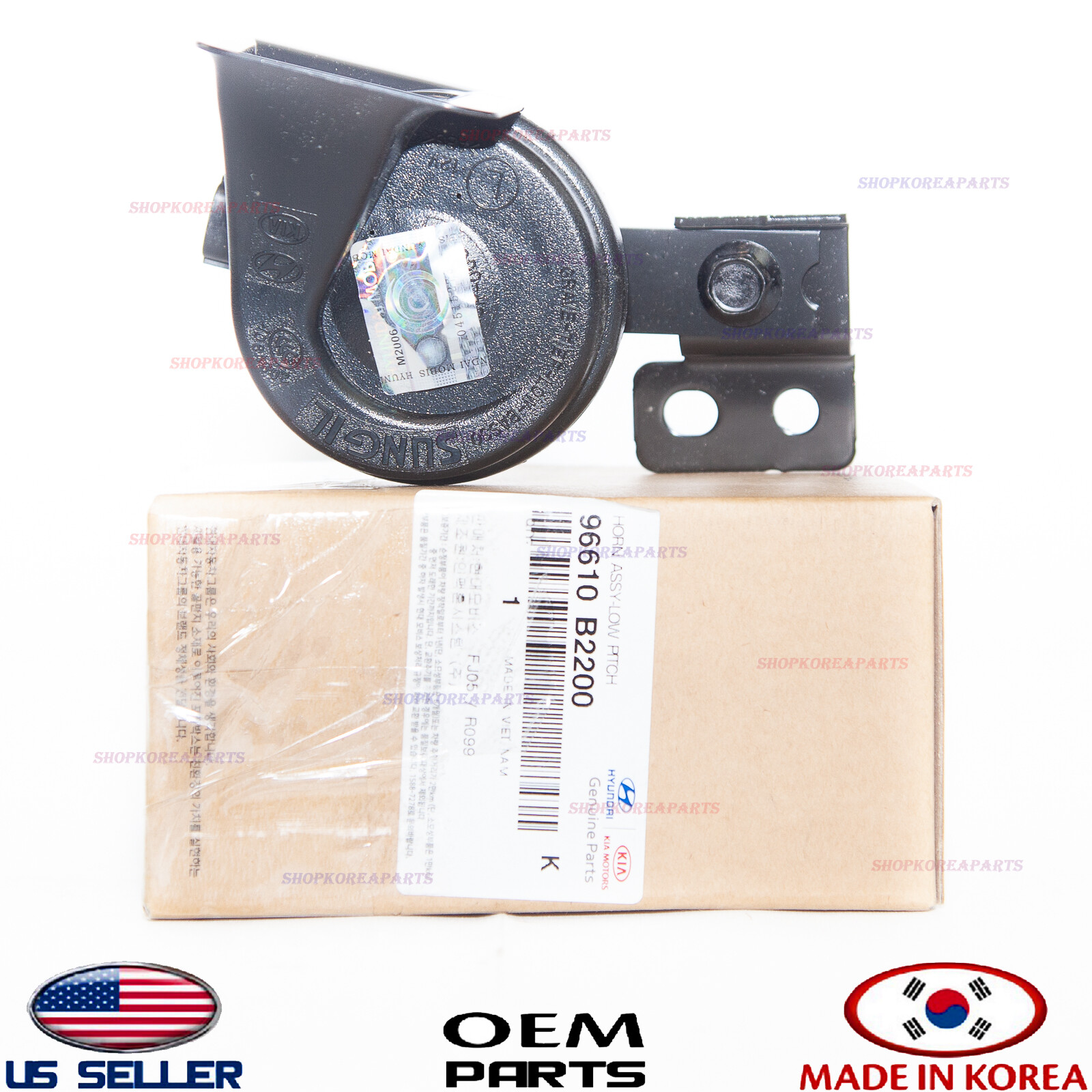 Genuine Horn Assy Low Pitch ⭐OEM⭐ KIA SOUL 2014-2019 96610B2200