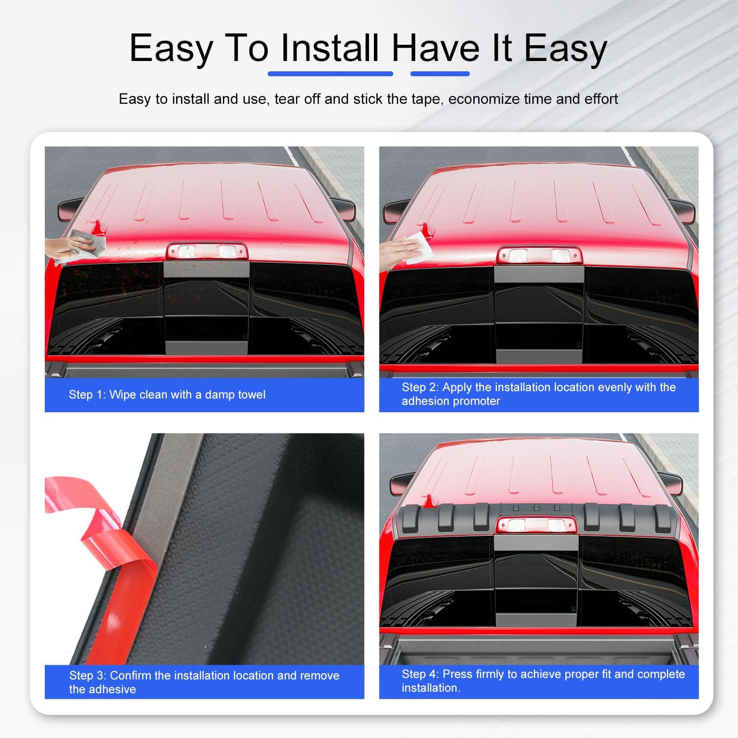 Rear Roof Protector Compatible with 2009-2018 Dodge Ram 1500 Truck Cab Roof Cove