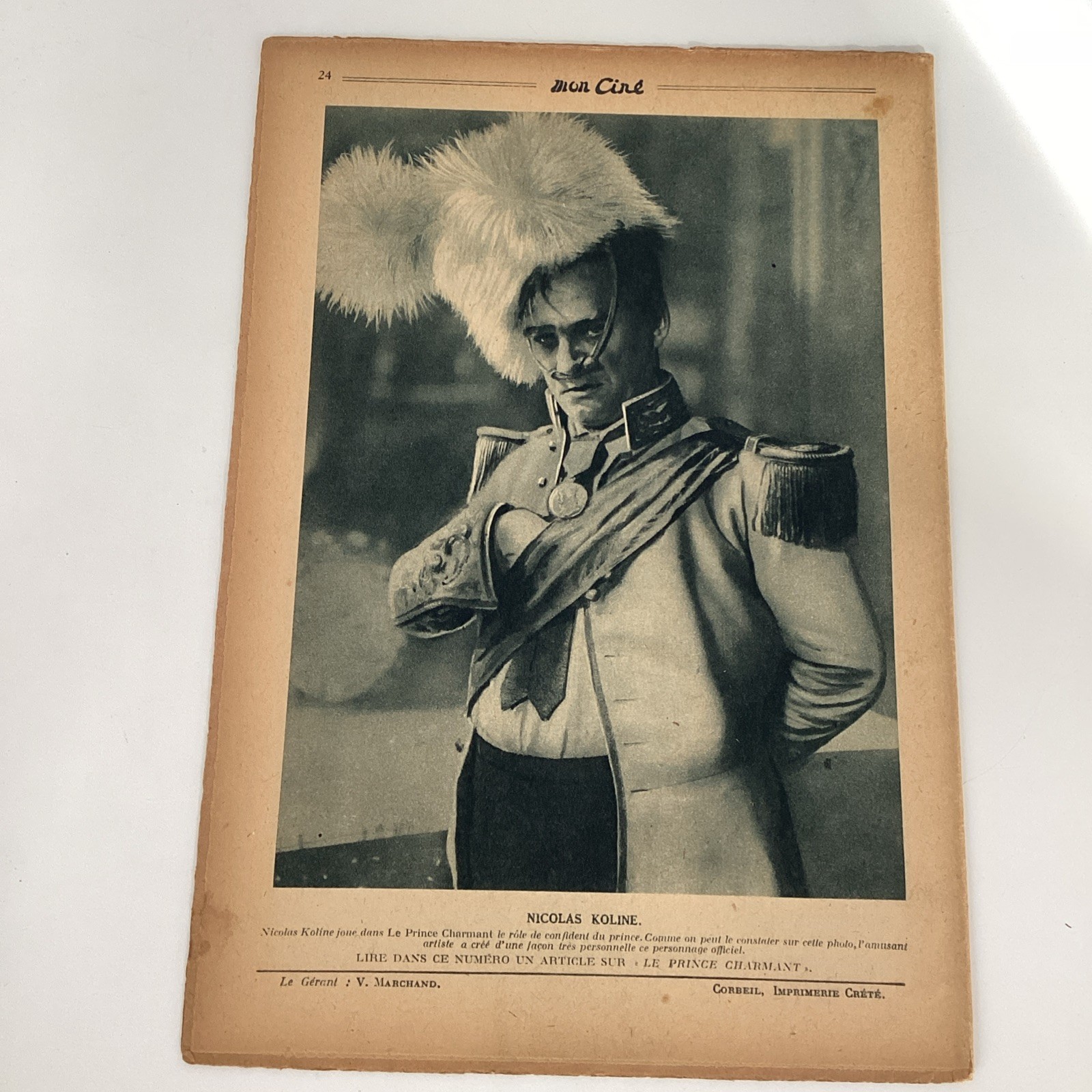 1924 MON CINE JEAN MERCANTON ET ANDRE ROLANE HORROR FILM MOVIE FRENCH MAGAZINE
