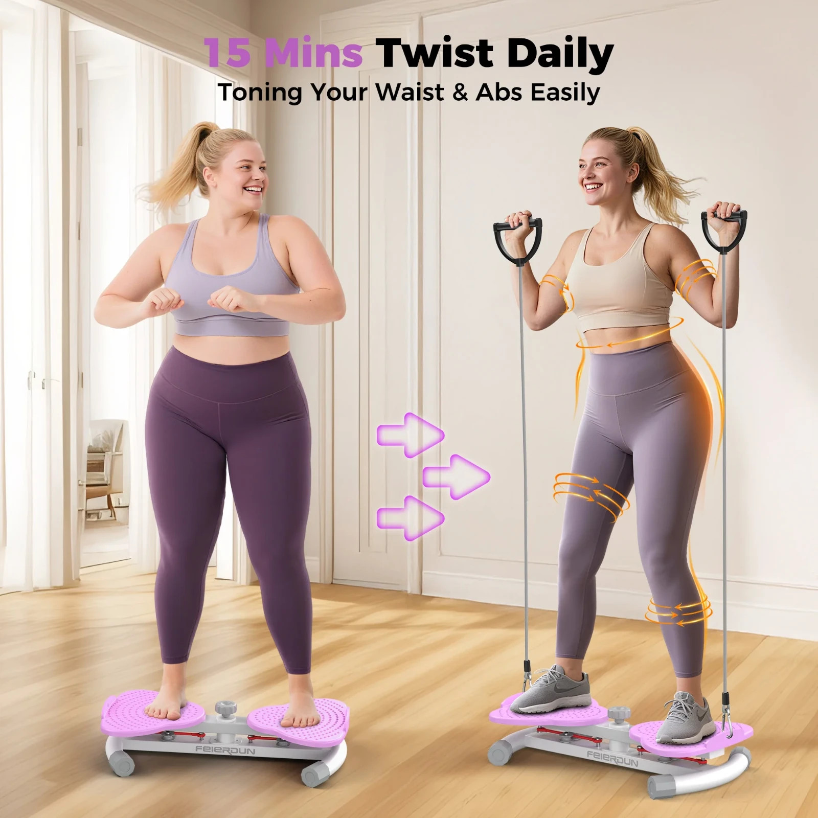Exercise Twist BoardsWaist Twister Machine ExerciseBalance Board Purple Color