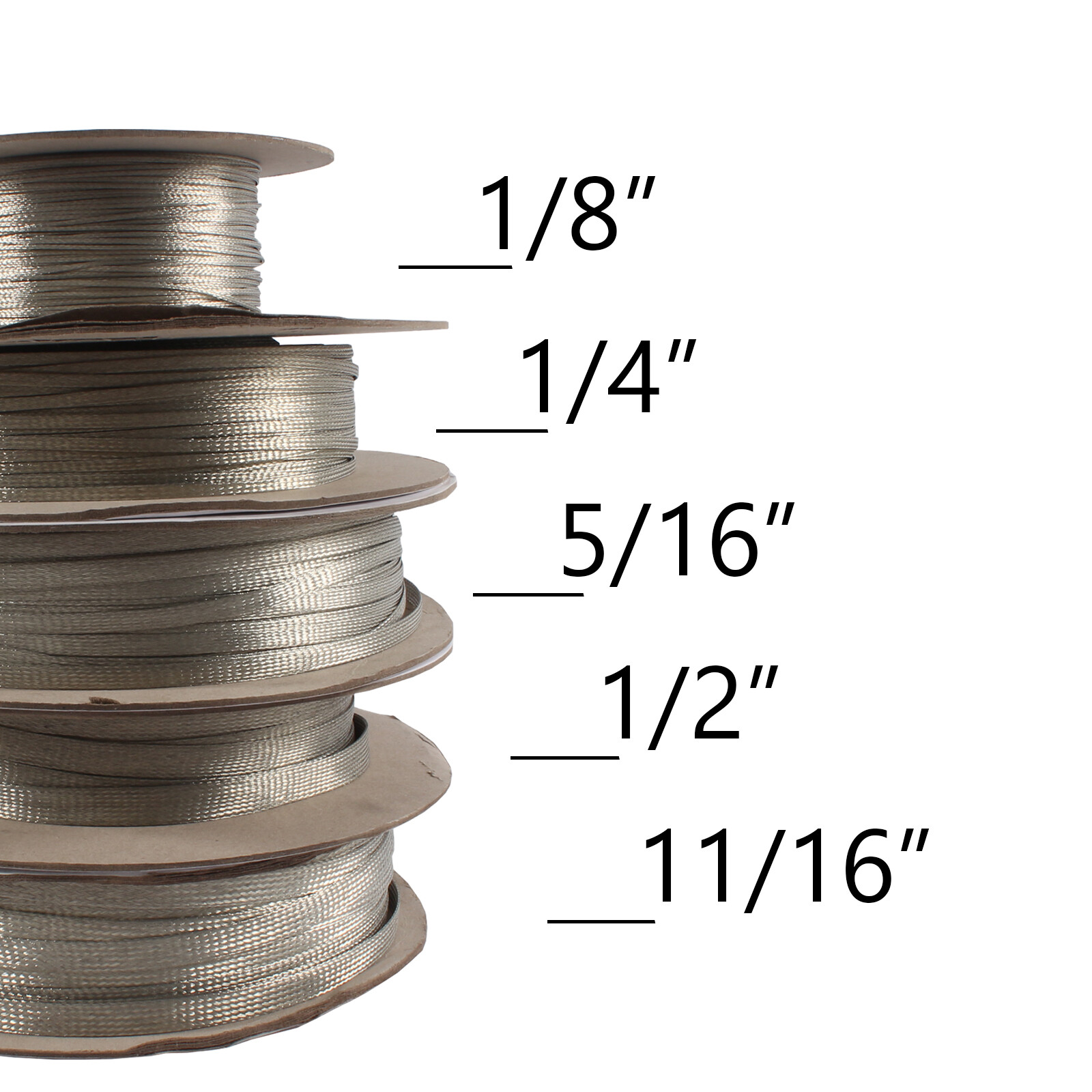 EMI RFI ESD Shielding Wire Sheathing Cable Sleeve Metal Mesh 5'&20' Length Lot