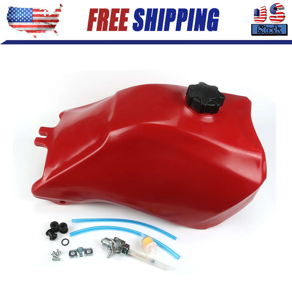 For Honda TRX300 TRX 300 1993-2000 plastic gas fuel tank fourtrax Red & petcock