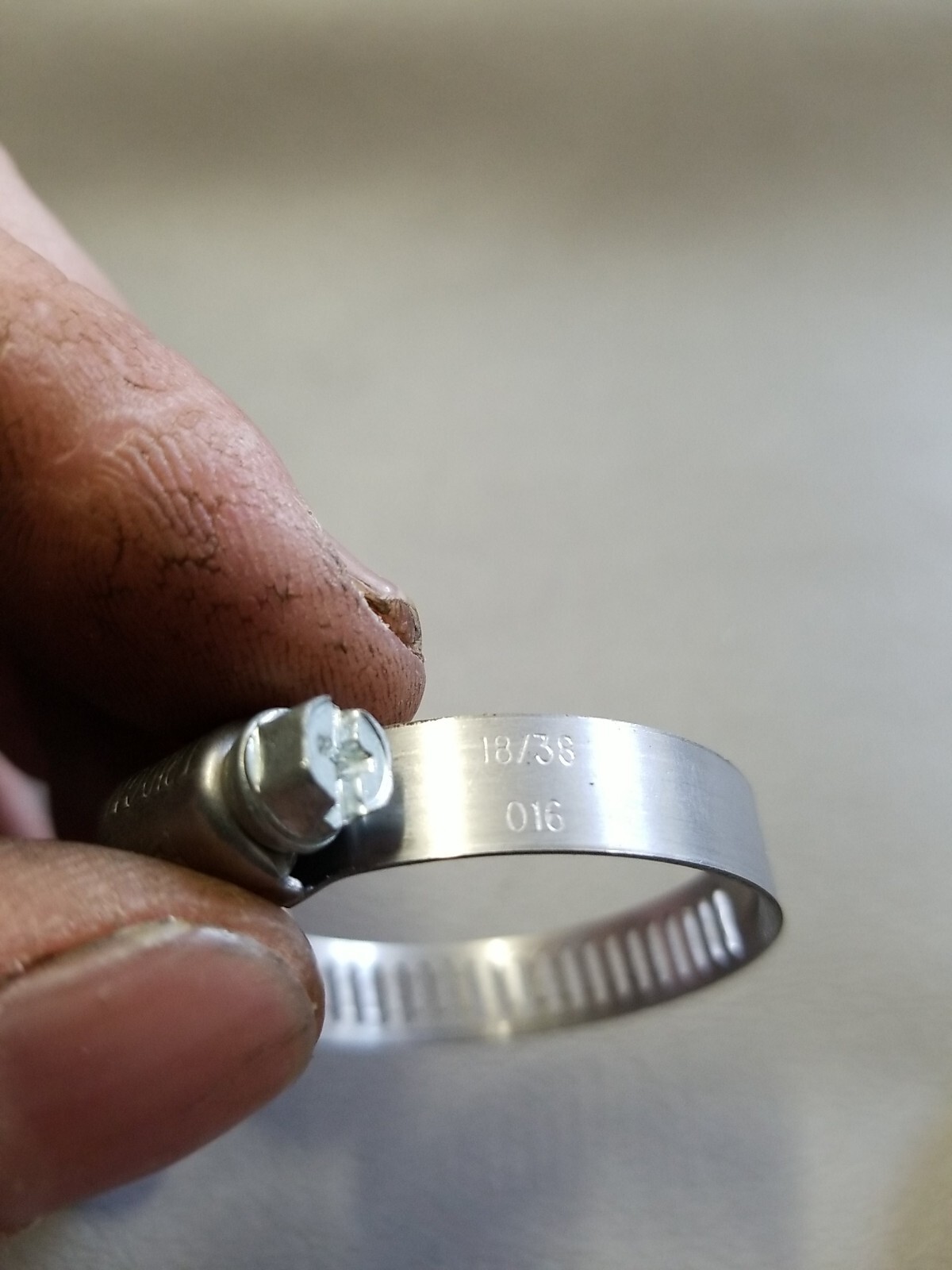 Ideal Tridon Size 016 Stainless Steel 18-38mm Hose Clamp 5/16 Band - 10 PCS